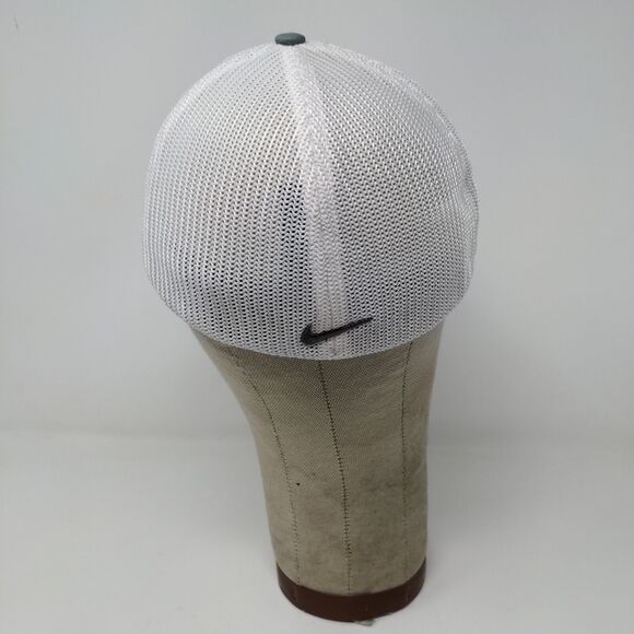 Nike Golf Hat Gray White Size S/M Mesh Back Embroidered Swoosh Logo - Picture 7 of 12